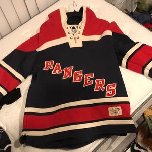 Old time hockey New York Rangers jersey hoodie
